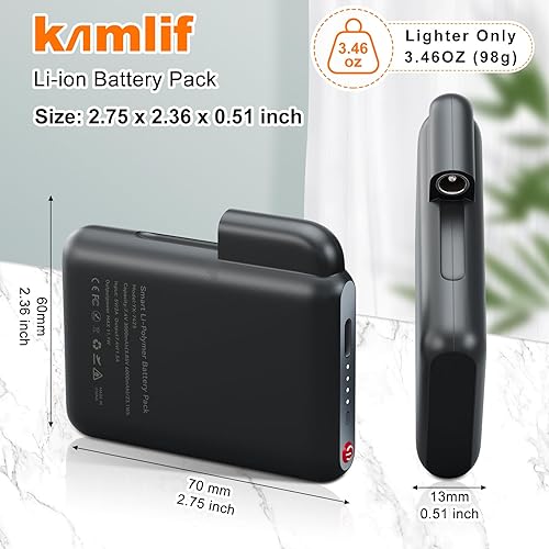 Miniatura 6 de Batería recargable de polímero de litio de 7.4 V, 3000 mAh, 23.1 Wh para guantes calefactados, manoplas, forros, calcetines calefactados, plantillas