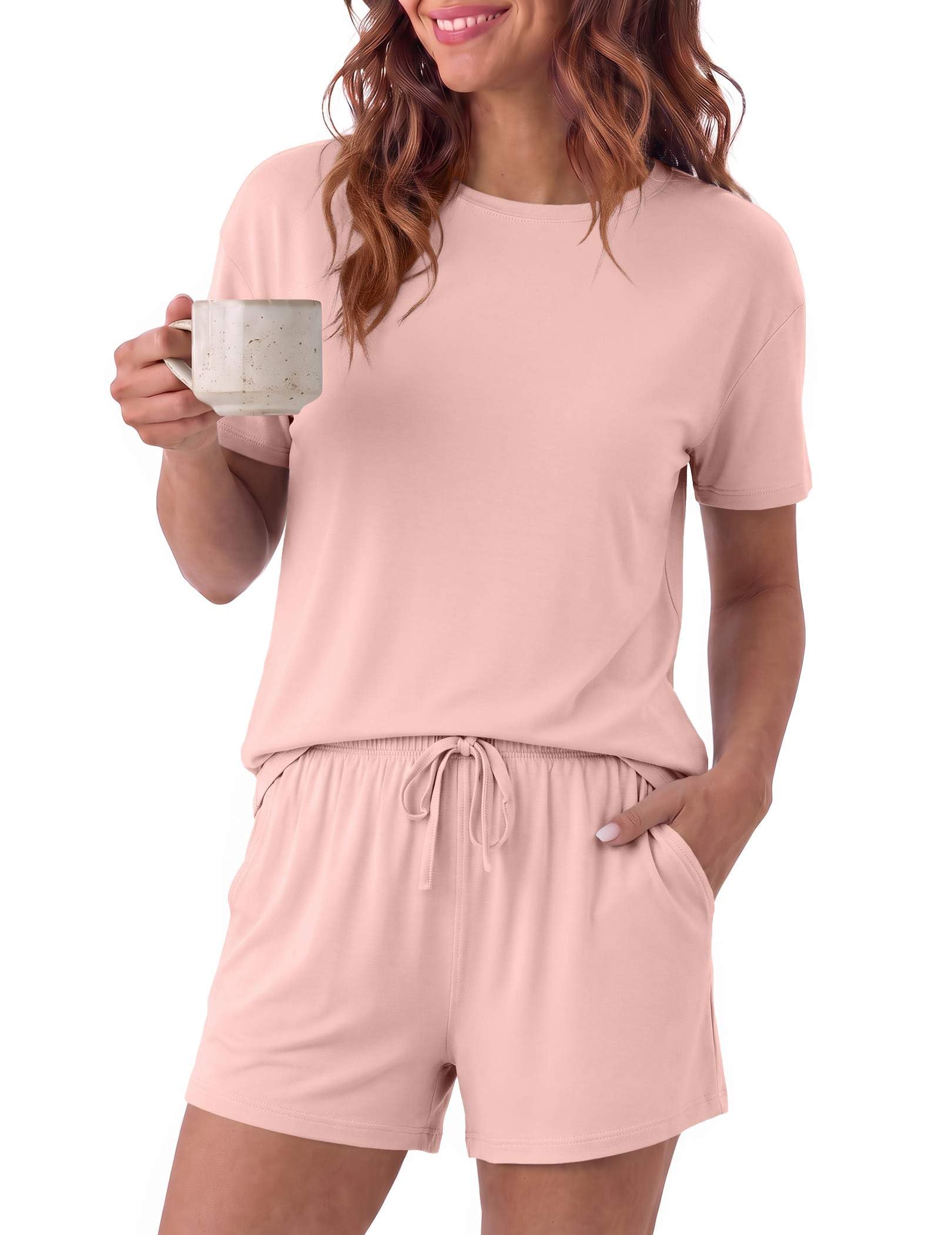 Ekouaer Pajamas for Women Set Viscose from Bamboo Pjs 2 Piece Lounge Sets
