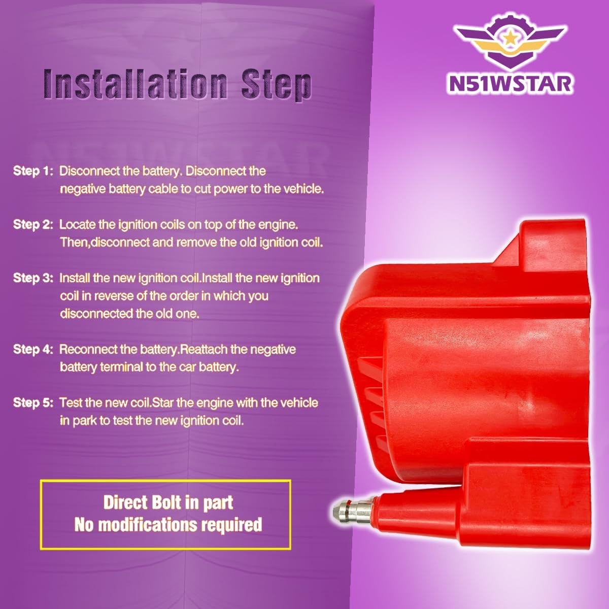 PERFORMANCE IGNITON COIL PACKS DR39 D555 DR47 SET OF 2 COMPATIBLE WITH Buick Century Cadillac Deville Eldorado Seville Chevrolet Cavalier Corvette GMC Sonoma Isuzu Pontiac Sunfire L4 V8