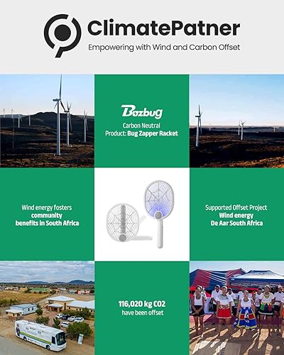 Miniatura 8 de Buzbug Matamoscas eléctrico, matamosquitos recargable tipo C, plegable, doble mano y modo Zap automático, potente raqueta de 3800 V para matamoscas