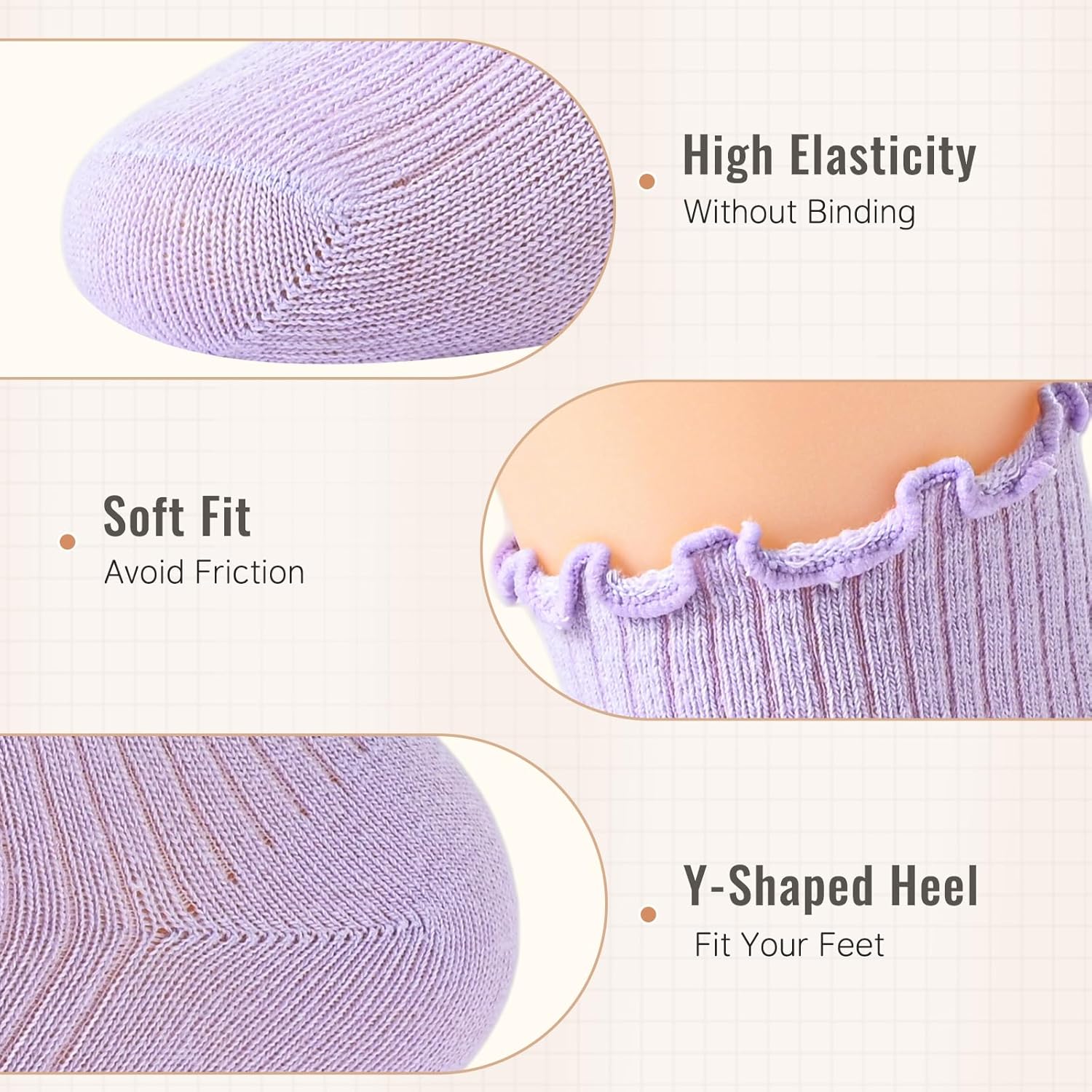 6 Pairs Ruffle Socks Woman Cute Frilly Ankle Socks for women girls - Image 4