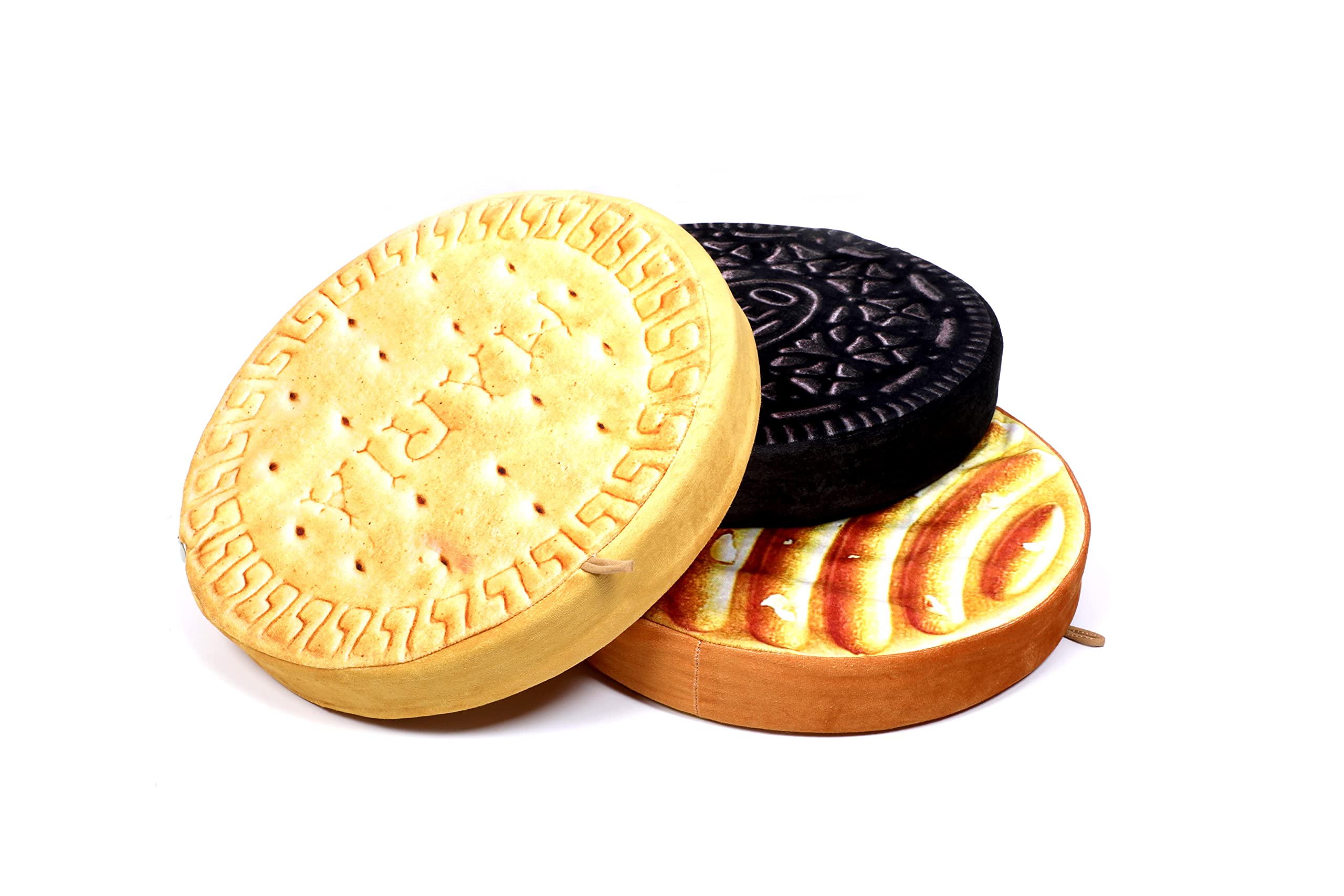 Keshav Creation Polyester Biscuit Cushion, Round Shape Biscuit, Stuffed Cushions Toy Seat Pad -Multicolored Decorative Cushion. (12X 12 Inch) (Set of 3) (B09W9WCBWV) Amazon Price History, Amazon Price Tracker