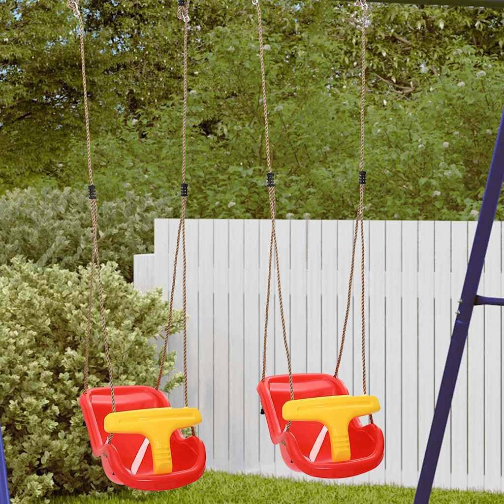 Generisch Baby Schaukel 2 pcs Rot 36 x 43 x 42 cm Kunststoff,Baby & Kleinkind,Babyspielzeuge,Baby-Jumper & Schaukeln-42009964