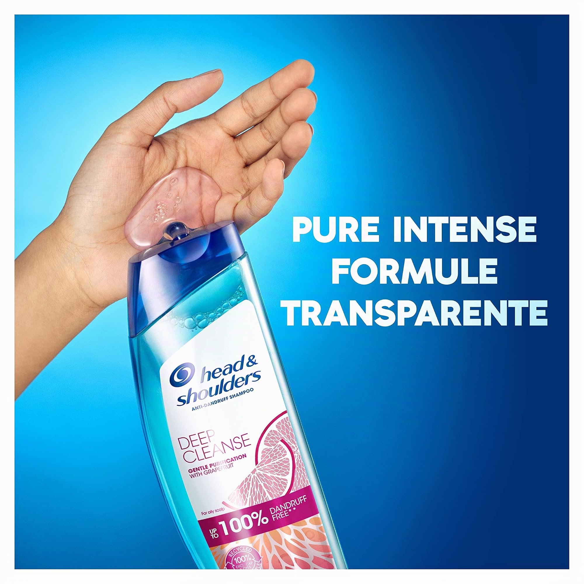 Head & Shoulders Pure Intense Purification En Douceur Shampooing Antipelliculaire 3x250 ml, Aux Agrumes, Pour Cuir Chevelu Gras, Jusqu’à 100 % des pellicules éliminées