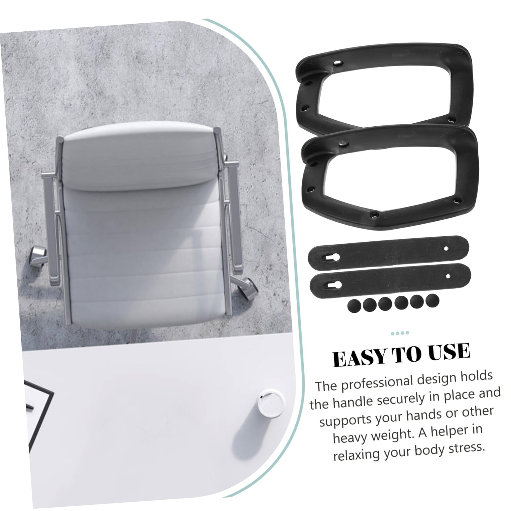 Sewroro 2 Piezas Pasamanos de Plástico Reposabrazos de Repuesto para Sillas Accesorios para Reposabrazos de Silla Uso Oficina