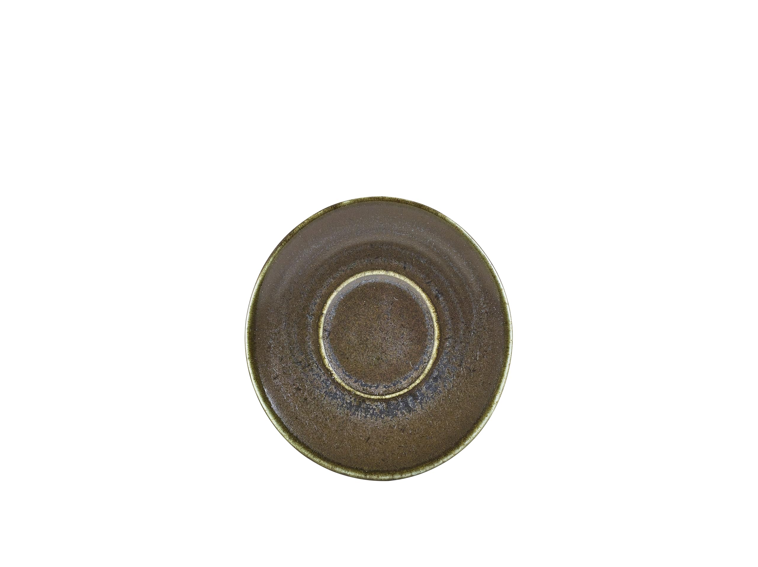 Soucoupes noires Genware Terra 11,5 cm pour pause café chic