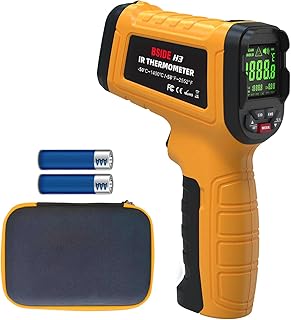 H3 Infrared Laser Thermometer Gun -58℉~2552℉(-50℃~1400℃) Handheld Digital Thermometer 50:1 with Colour LCD Alarm Pyrometer for Industry Furnace Stove Thermal Temperature Gun for Food BBQ Pizza
