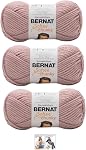 Bernat Softee Chunky Numéro de groupe de fils Super en vrac 6, 3 Échevins (rose grise)