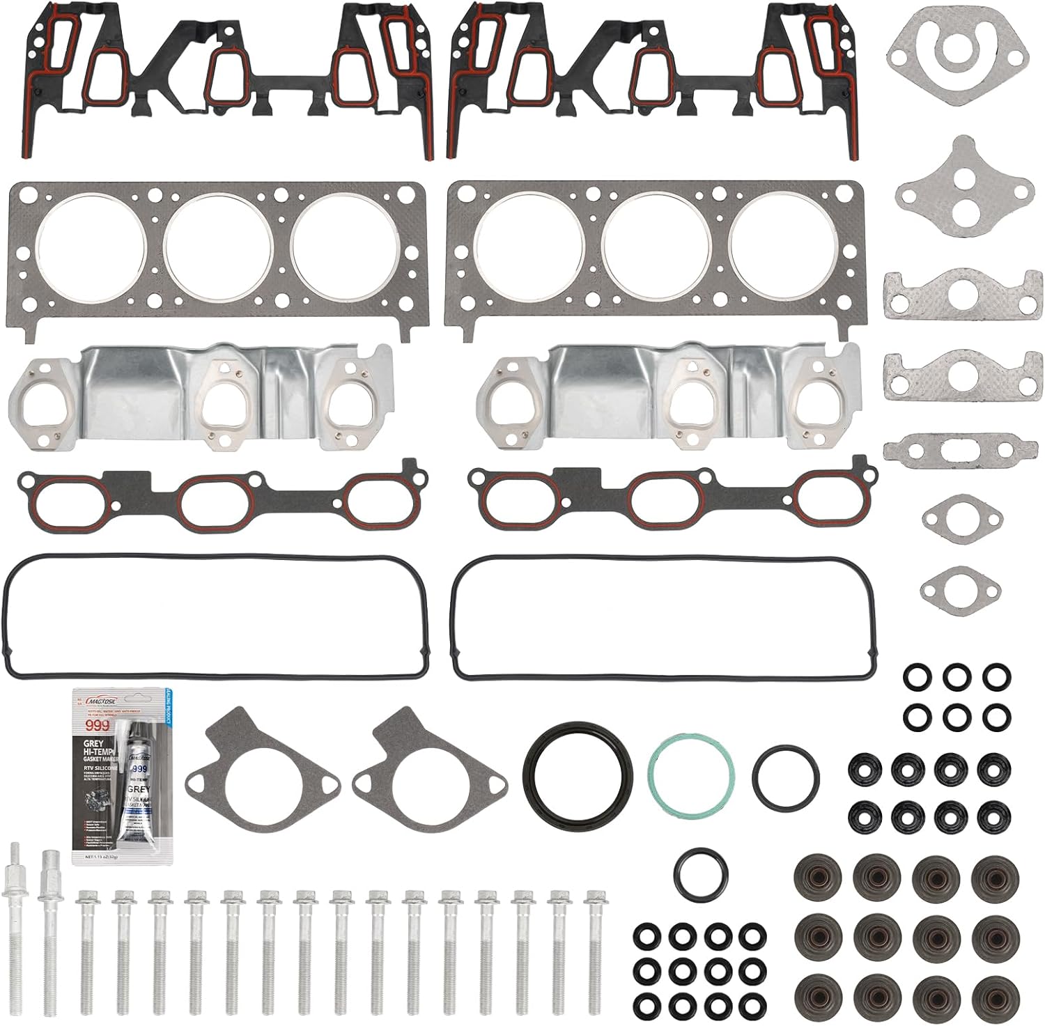 KAX Engine Cylinder Head Gasket Set Compatible with Chevy Equinox 2005-2009, Buick Rendezvous 2002-2007, Century 1996-2005, Impala Uplander Torrent Montana Venture Lumina, Head Gasket Kit, OE# ES72892