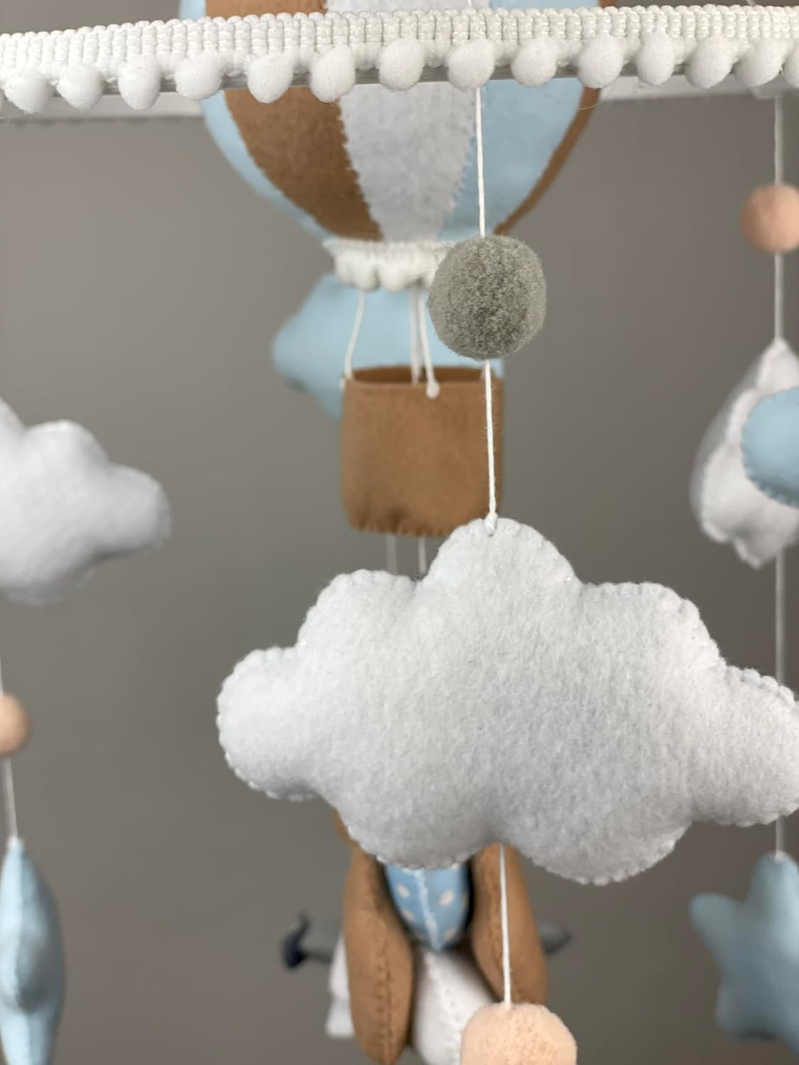 Baby Mobile boy Bear Mobile Hot air Balloon Nursery Mobile Baby Crib Mobile Plane Felt Hanging Mobile Baby boy Nursery New Baby boy Gift Baby Shower Gift New pardnts Gift