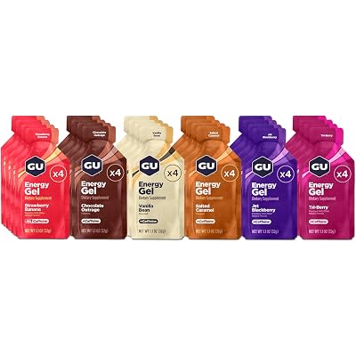 GU Energy, Original Energy Gels, Assorted Flavors - 24 Count
