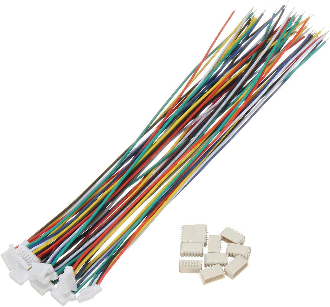 Universalmart Mini Micro JST 1.0mm SH 6-Pin Connector Plug with Wires Cables 150mm-20Pcs