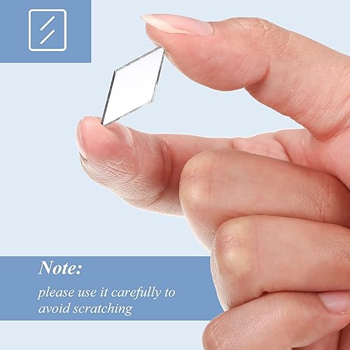 Miniatura 5 de 500 piezas de azulejos de mosaico de espejo con forma de diamante, mini mosaico de vidrio, espejo de rombo pequeño, mosaico de diamante para