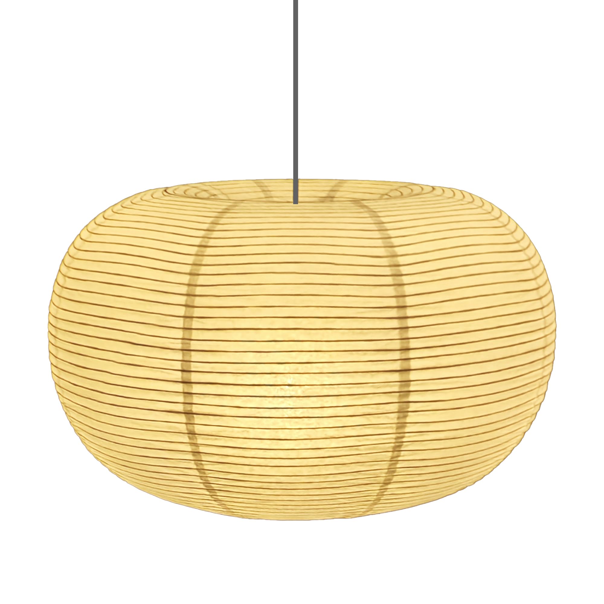 Hytsoeee(19.69Inch) Large Paper Lantern, Beige Apple Lamp Shade, Bohemian Style Lantern Pendant Light Shade, Suitable for Indoor Ceiling Decor (19.69)