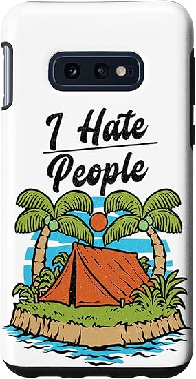 Amazon Galaxy S10e おもしろいアウトドアキャンプ人が嫌い スマホケース 家電 カメラ オンライン通販