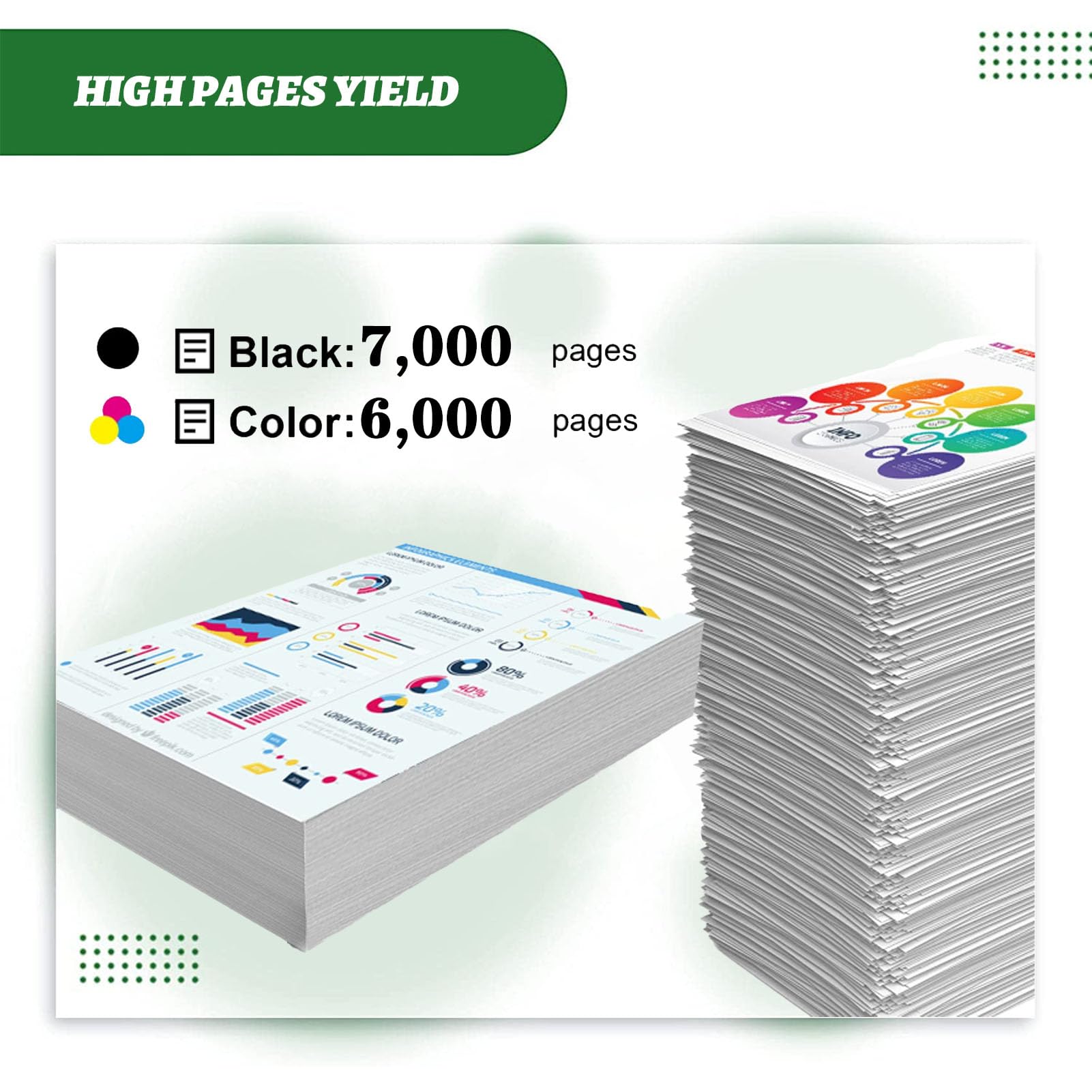 46490608 46490607 46490606 46490605 Cartuccia toner ad alta capacità compatibile con le stampanti Per OKI C532dn, C542dn, MC573dn, MC563dn yellow