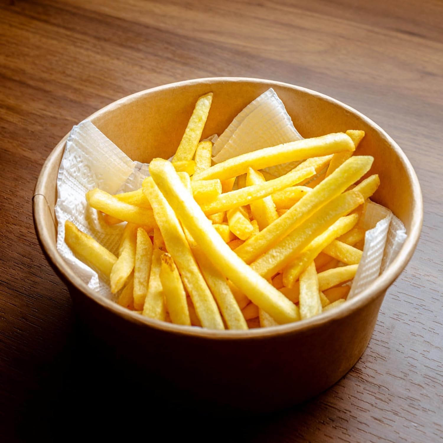 Cuencos desechables de papel kraft para llevar ensalada y tapa, recipientes de alimentos 50, 100, 300 unidades, recipiente marrón con tapas para alimentos fríos y calientes, aperitivos de postre