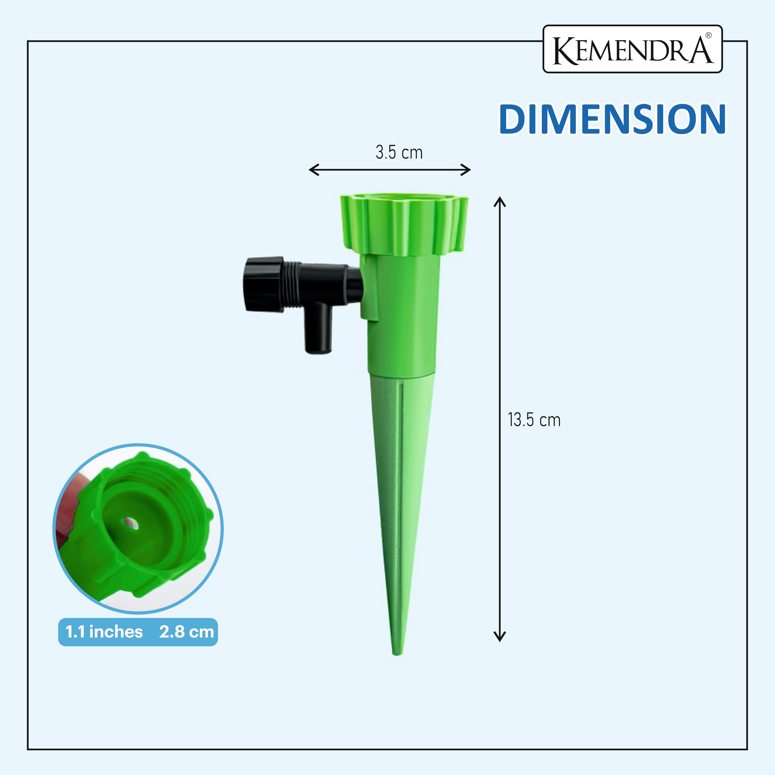Kemendra® Drip Irrigation kit for Home Garden plants, Self-Watering Spikes Plants, Automatic Water Devices For Plant with Slow Release Control Tap Drip Irrigation (Pack - 5) - Image 2 thumbnail