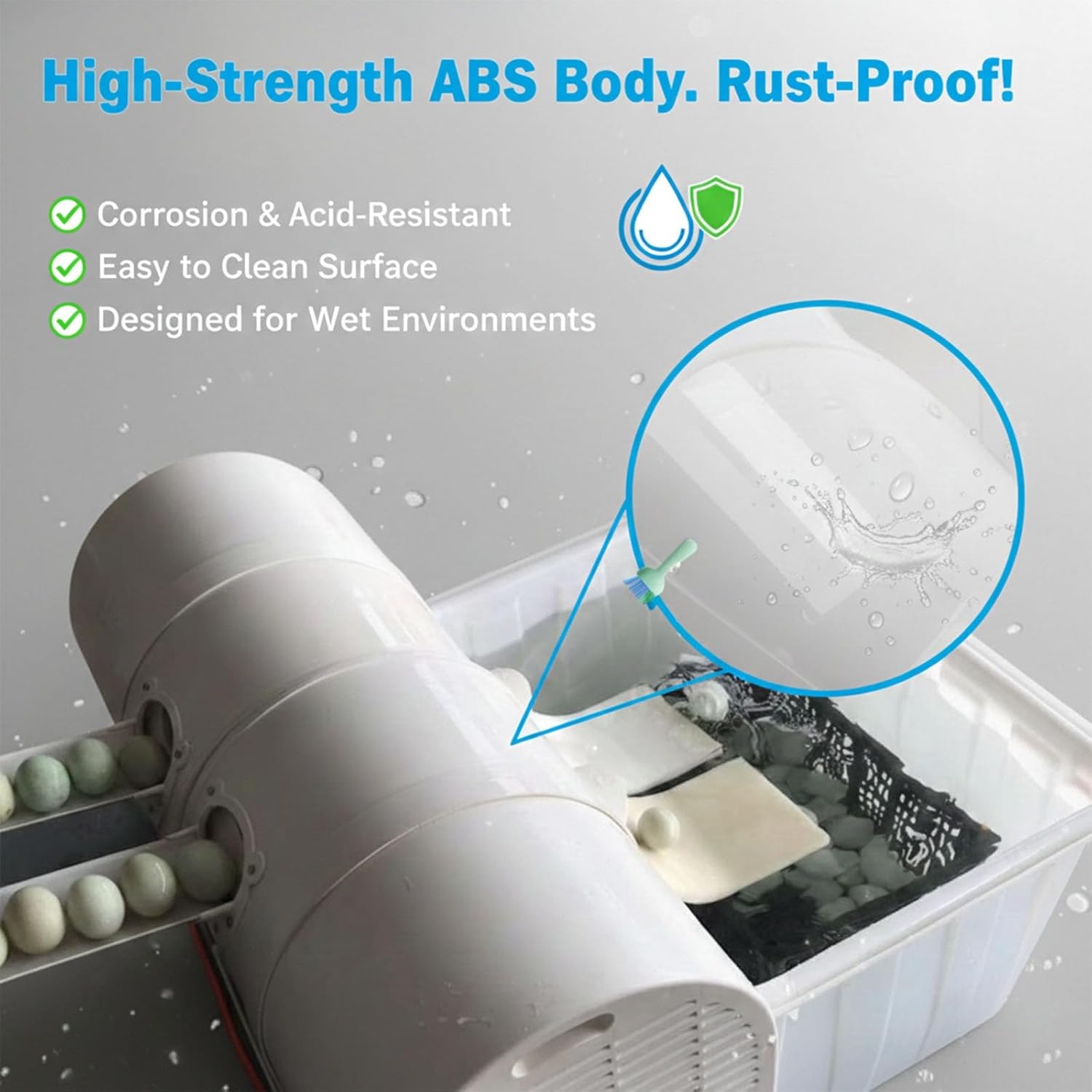 150W Automatic Egg Washing Machine for Fresh Chicken Eggs, 2300 Pcs/H Electric Egg Washer Machine with Waterproof Housing, Efficient Egg Cleaning Solution