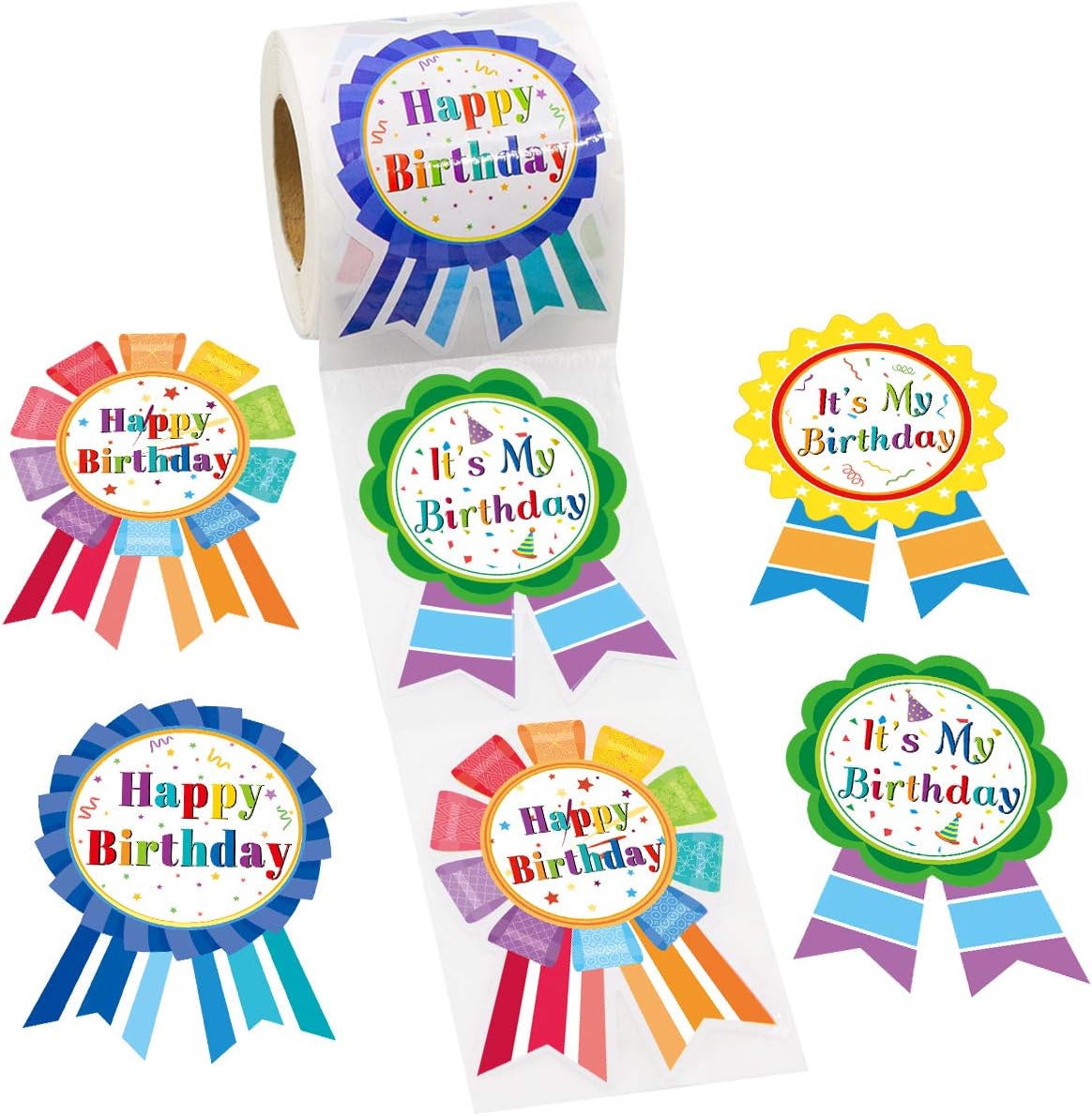 Fancy Land Happy Birthday Badge Stickers for Kids It's My Birthday Stickers Home Classroom Party Decoration 200 Pcs Classic