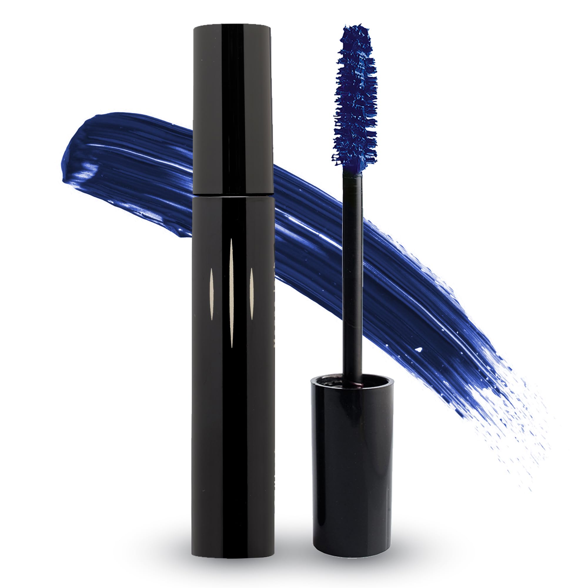 Radiant Professional Lengthening Mascara with silicone brush – Smudge-Proof Curl Mascara Volume and Length for Sensitive Eyes, Cruelty Free, Ideal for Mature & Young Women, 0.43 oz (03 Blue)