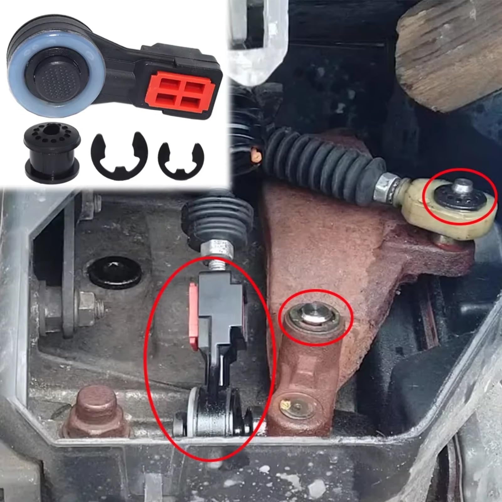 Kit De Buje De Varilla De Extremo De Enlace De Cable De Cambio De Marchas Manual 1332491 Compatible Con Ford Para Focus 1998-2006 2007 2008 2009 2010 2011 Cable de mando transmisión