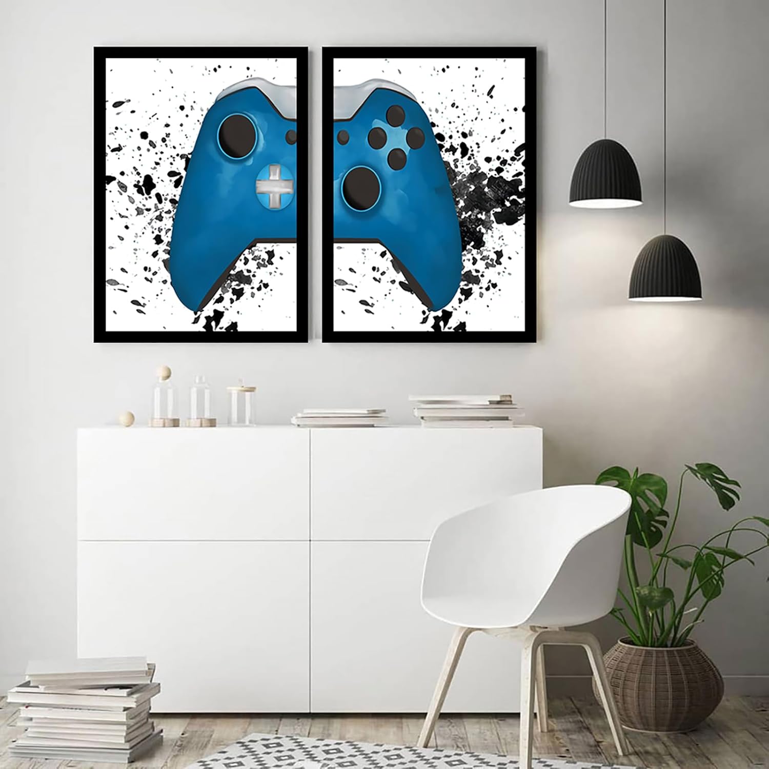 Gaming Canvas Wall Art Paintings Gaming Wall Decor Canvas Art Gamepad Posters Wall Pictures Canvas Painting for Boys Room Wall Art Decor Video Game Themed Gamer Wall Art Posters for Gamer Decor - Image 4