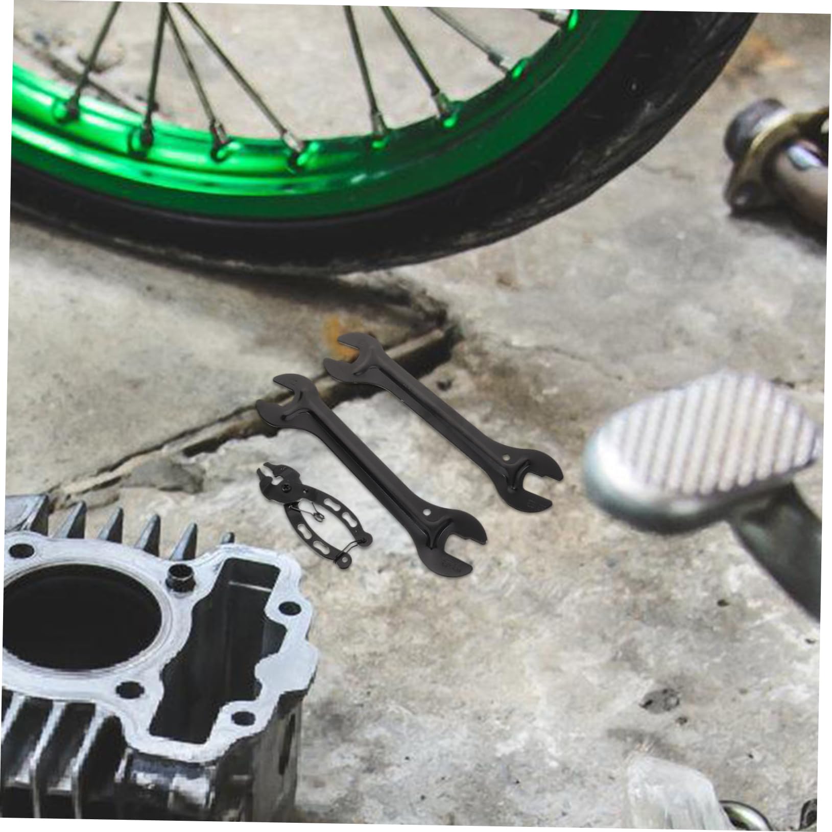 GANAZONO Fahrradspeichenschlüsselwerkzeug Mit Flachspeichenschlüssel Und Ventilschaftwerkzeug Für Fahrradreparatur Und Wartung Kompaktes Fahrrad-Werkzeug-kit Für Mountainbikes Und