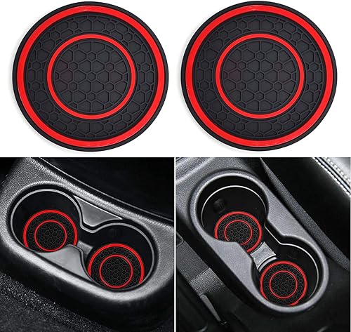 Miniatura 11 de Auprite Portavasos para automóvil, paquete de 2 posavasos universales antideslizantes para automóvil, accesorios para el interior del automóvil