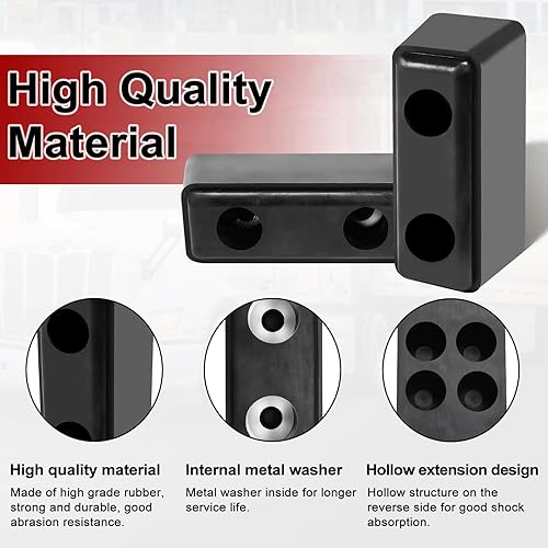 Miniatura 5 de ZIQUN Parachoques de muelle moldeado de goma resistente, 7-710 pulgadas x 3-110 pulgadas x 3-110 pulgadas moldeado amortiguador de muelle para