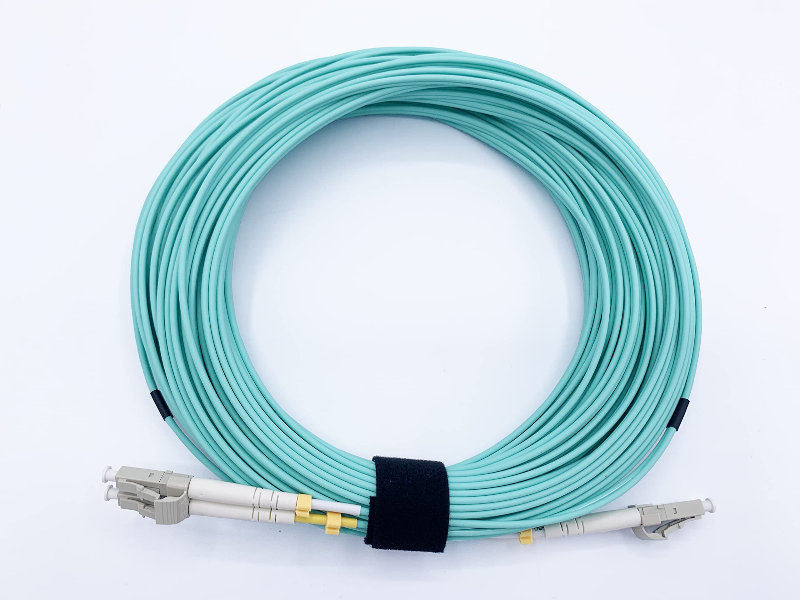 Elfcam® - OM3 LC/UPC do LC/UPC Multimode Duplex 50/125um LSZH Kabel światłowodowy (15 m, zestaw 1 sztuk)