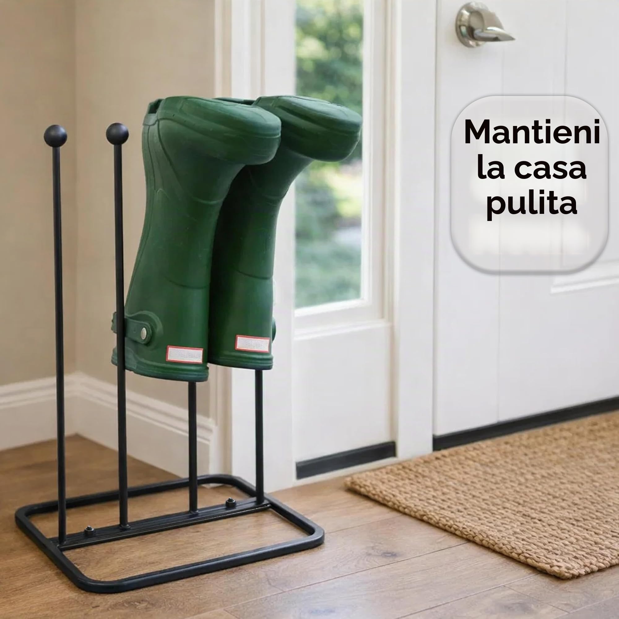 ARSUK Robusta Ghisa per Esterni Scaffali Portascarpe e Raschietto per Scarpe, Scarpiera, Scatole per Portapacchi Welly, Supporto per Stivali Alti e Piccolo Wellington