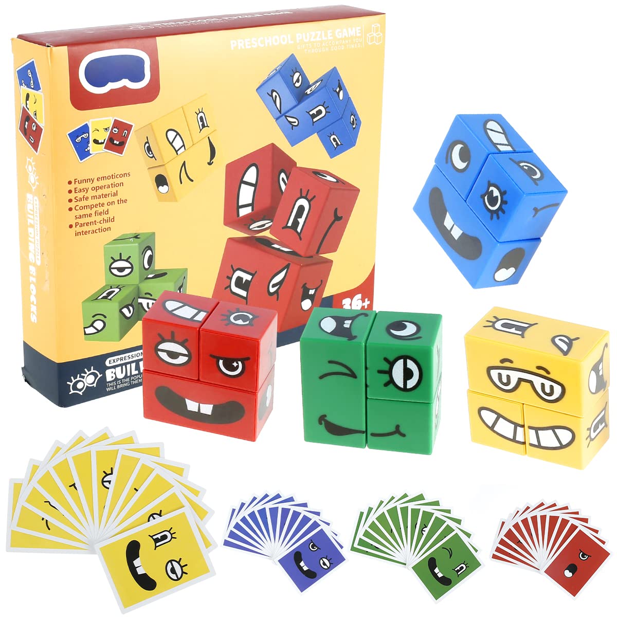 Amazon | readygohigh 顔を変えるブロック 変顔マジックビルディング