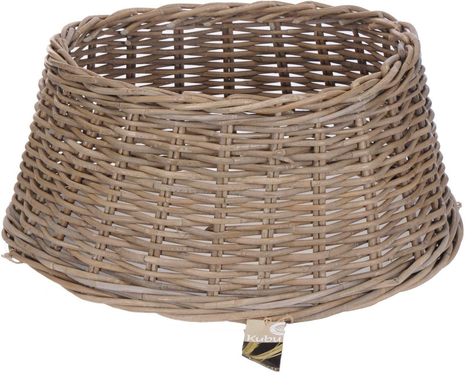 Classic Rustic Wicker Willow Christmas Xmas Tree Skirt Stand Cover Tidy