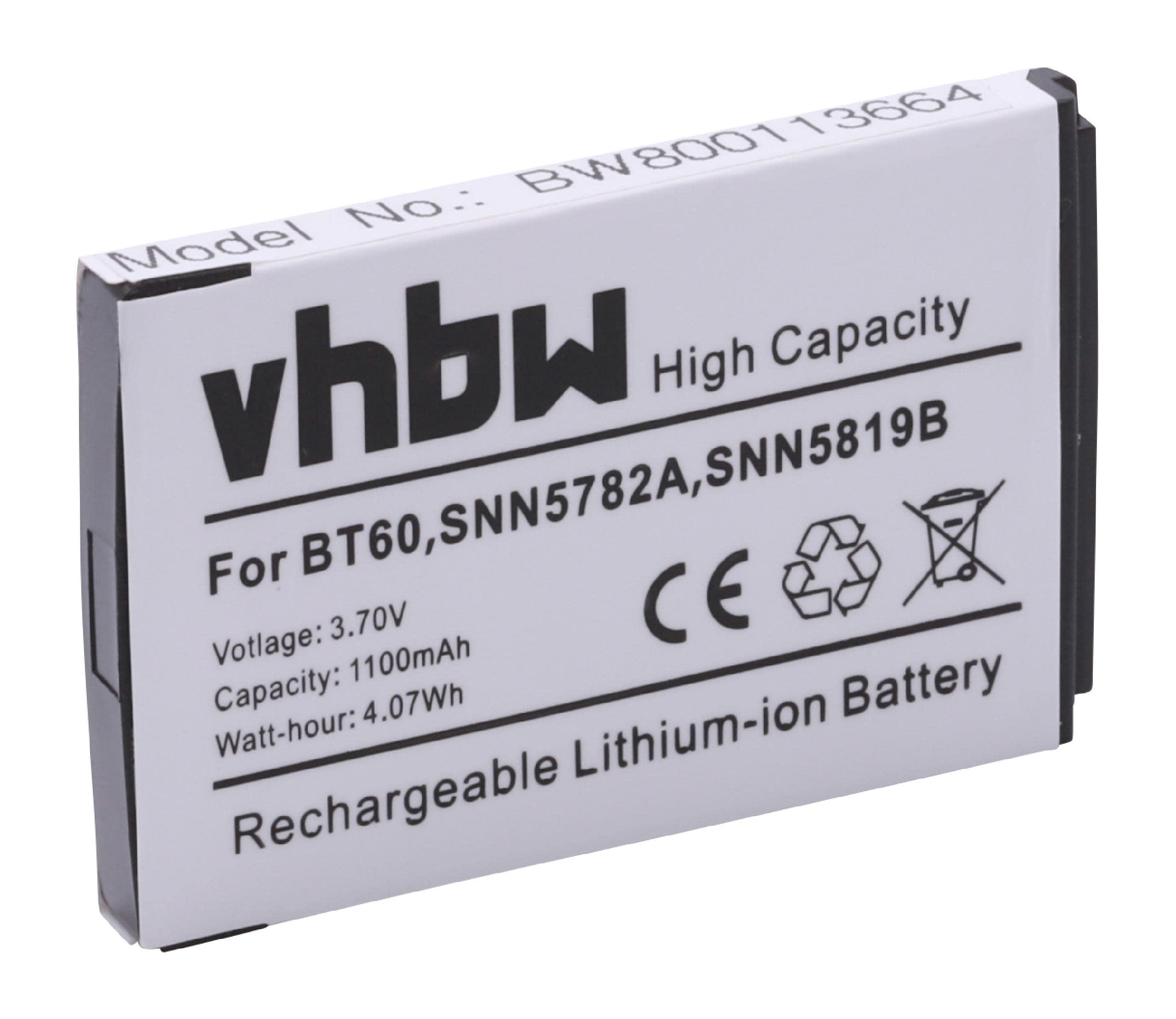 vhbw Bateria kompatybilna z Motorola Flipout MB511 | Flipout ME511, Flipout, I576, FlipSide MB508 telefon komórkowy smartfon (1100 mAh, 3,7 V, litowo-jonowy)