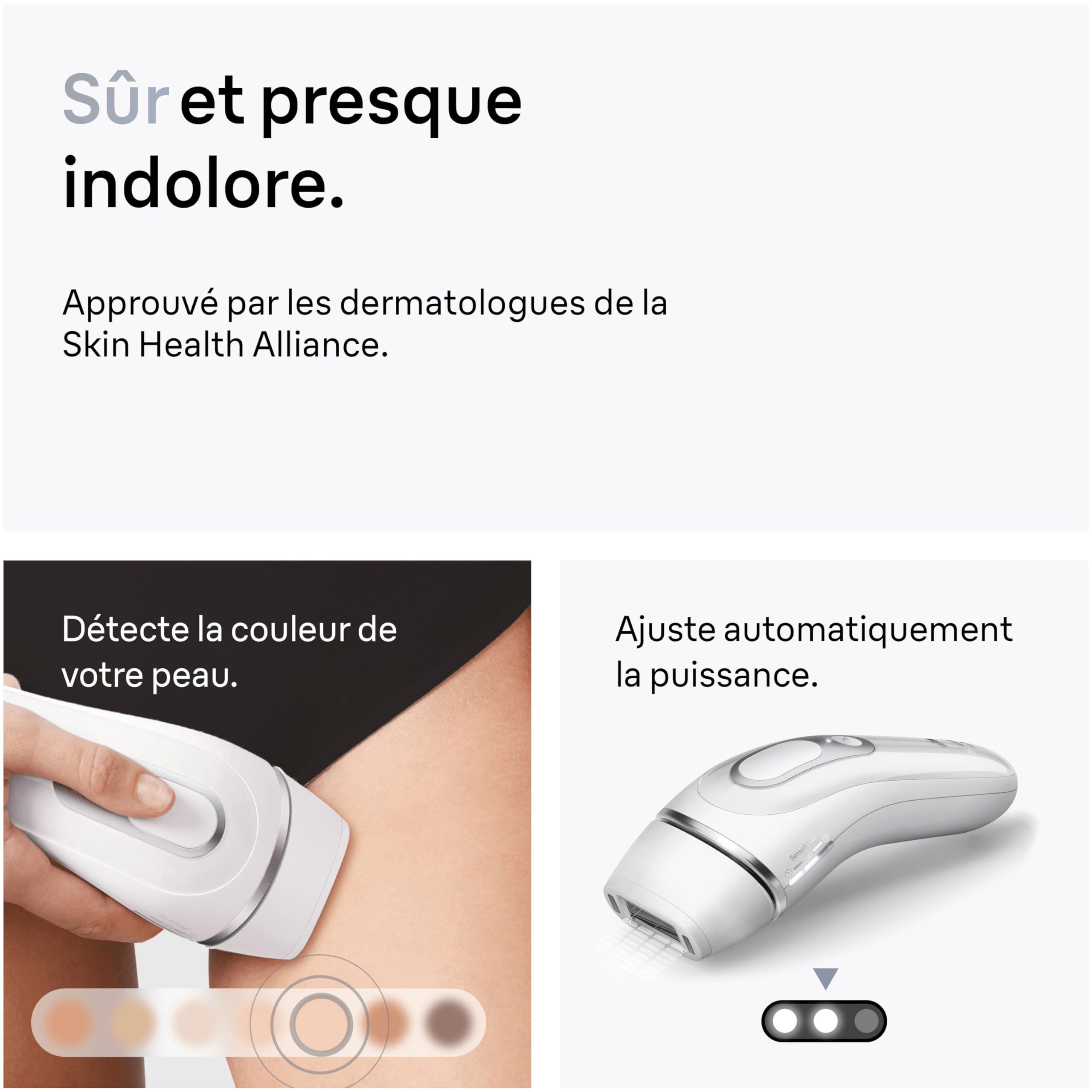 Braun Epilateur Lumiere Pulsee Silk·expert Pro 3 PL3230, Épilation Semi-Définitive Pour Jusqu'à 1 An De Peau Douce, Alternative Au Laser, 3 Têtes Pour Épiler Jambes, Visage, Maillot Et Plus