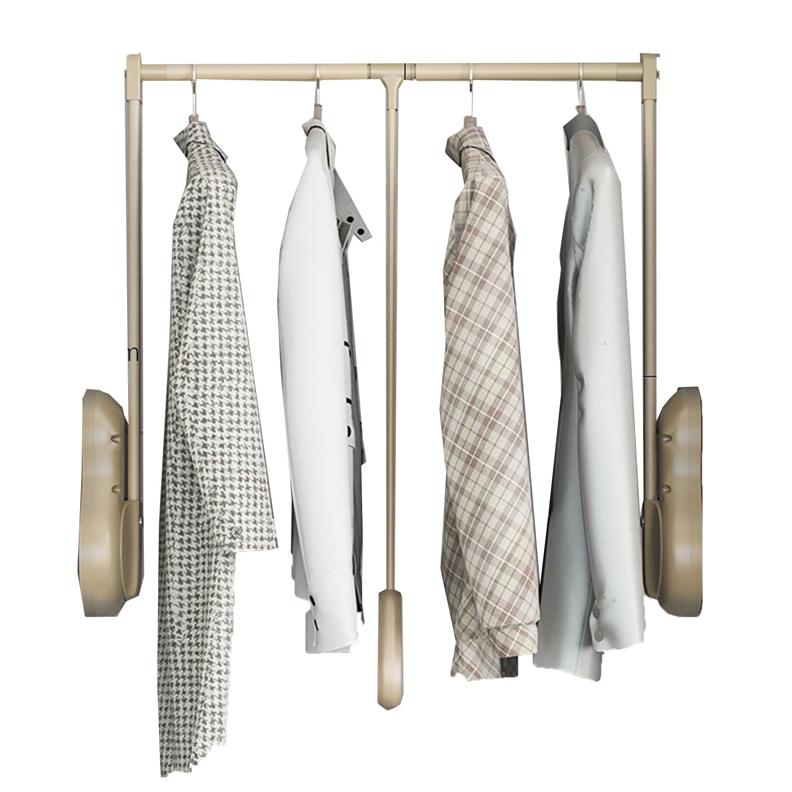 Barre de penderie escamotable extensible tringle penderie rabattable placard or