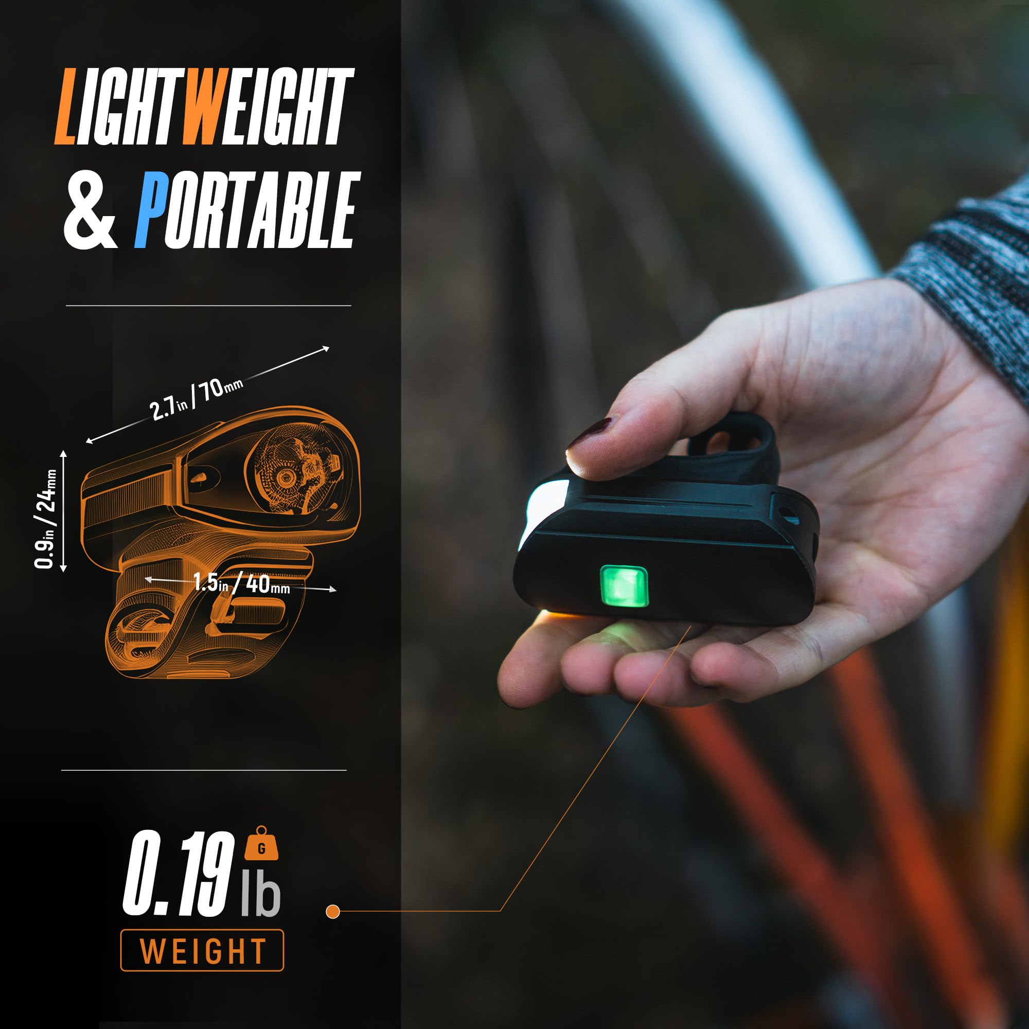 Ensemble de phares de vélo 1500 lm rechargeables par USB - Phare et feu arrière étanches - 5 modes d'éclairage - Convient aux vélos de route et de montagne