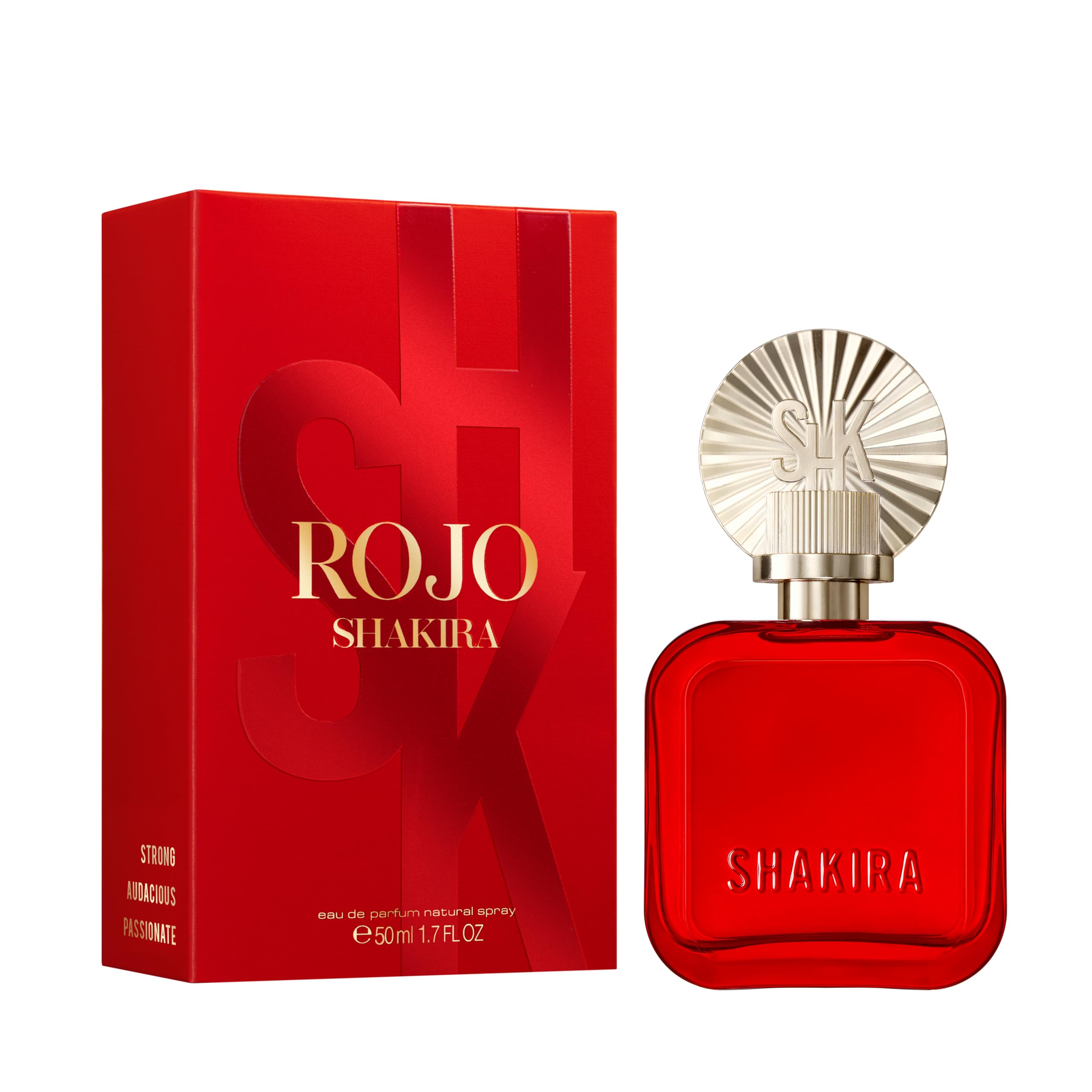 Perfumes - ROJO by Shakira Eau de Parfum For Women - Long Lasting - Powerful, Sensual and Charming Scent - Floral, Spicy and Amber Notes - Ideal for Day Wear - 50 ml