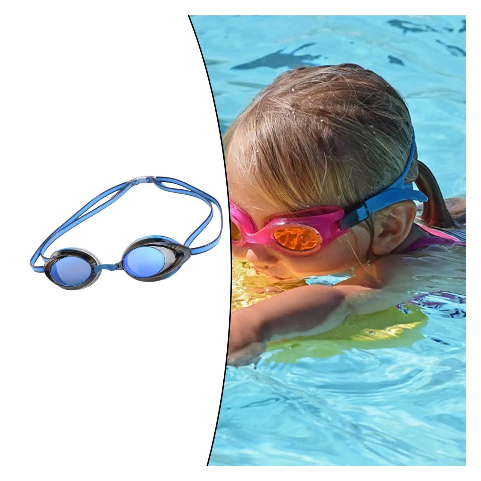 8 Stück Wassergläser, professionelle Schwimmbrille for Erwachsene, wasserabweisender Schwimmschutz, beschlagfrei, verstellbar Schwimmbrille