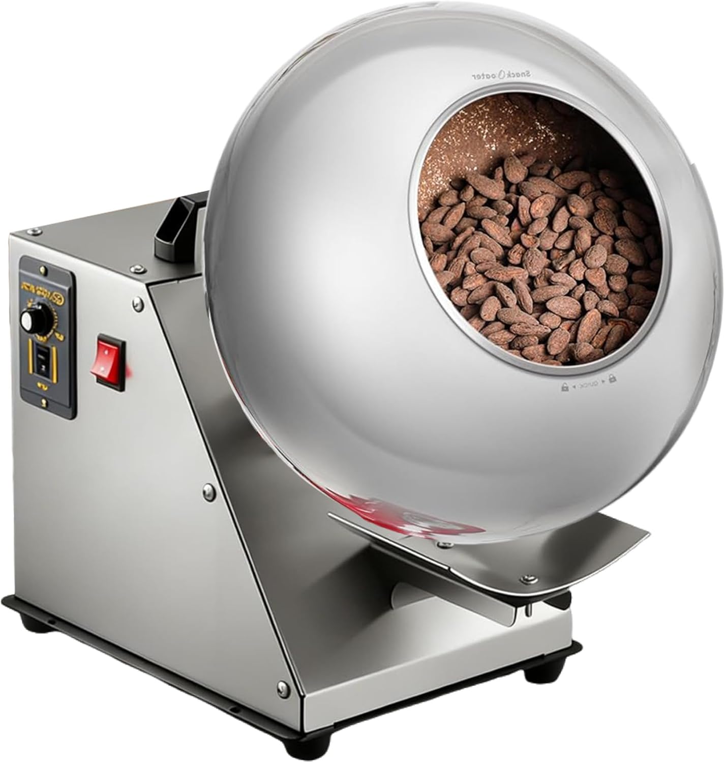 Commercial Sugar Coating Machine, Tablet Coating Machine, 9-speed adjustable,1-4KG/H (2.2-8.8LB/H), With heating function, tablet coating machine, For drying, polishing, and tablet coating. 220V