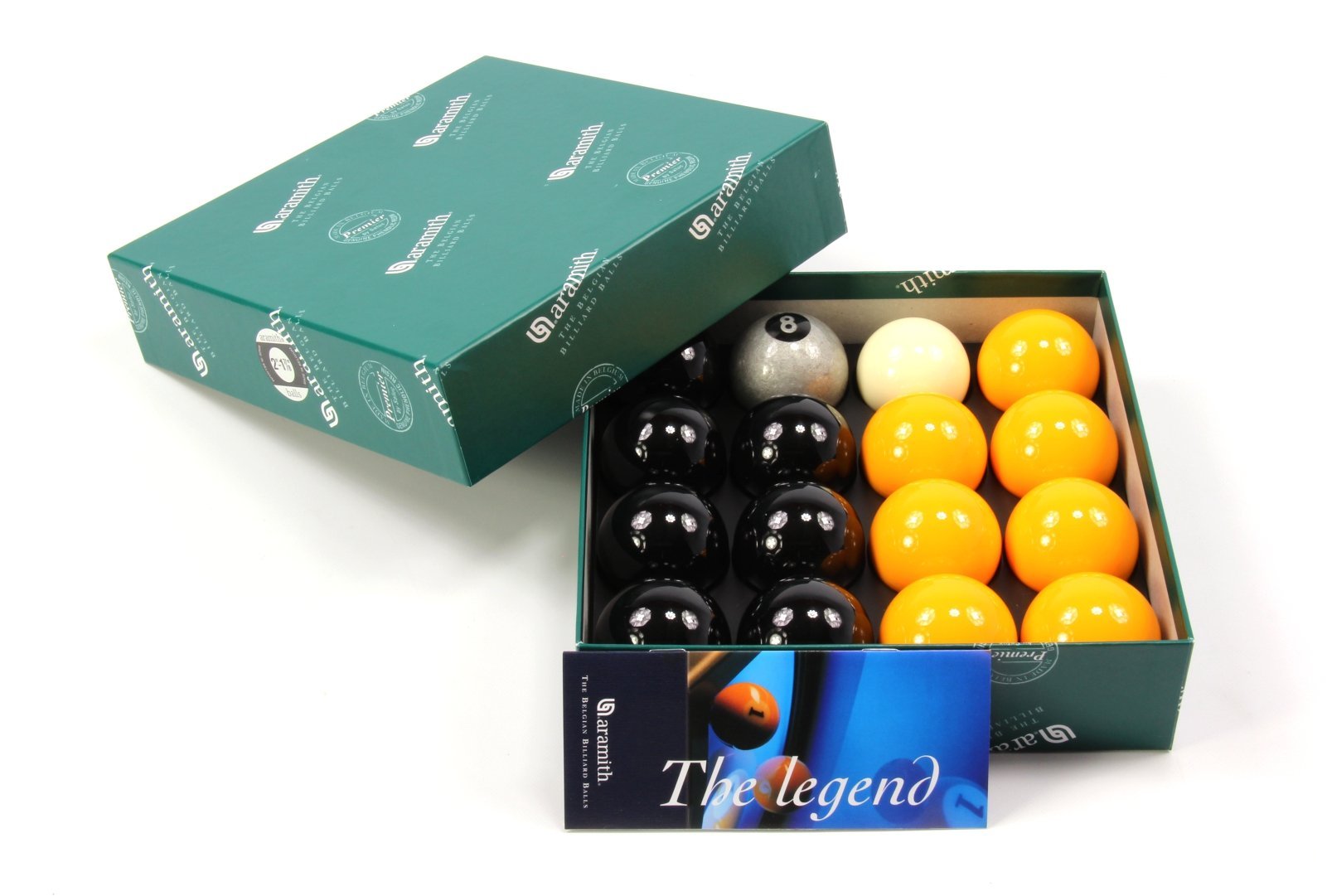 Aramith EXCLUSIVE Premier SILVER 8 BALL Edition YELLOW and BLACK