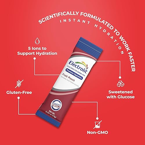 Miniatura 3 de Electrolit Polvo de electrolitos  Mezclas de bebidas hidratantes saborizadas para alivio de la deshidratación y rehidratación rápida  Polvo de