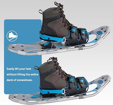 G2 21/25/30/36 Inches Light Weight Snowshoes with Trekking Poles, Tote Bag, Special EVA Padded Ratchet Binding, Heel Lift, Toe Box(6 Colors Available)