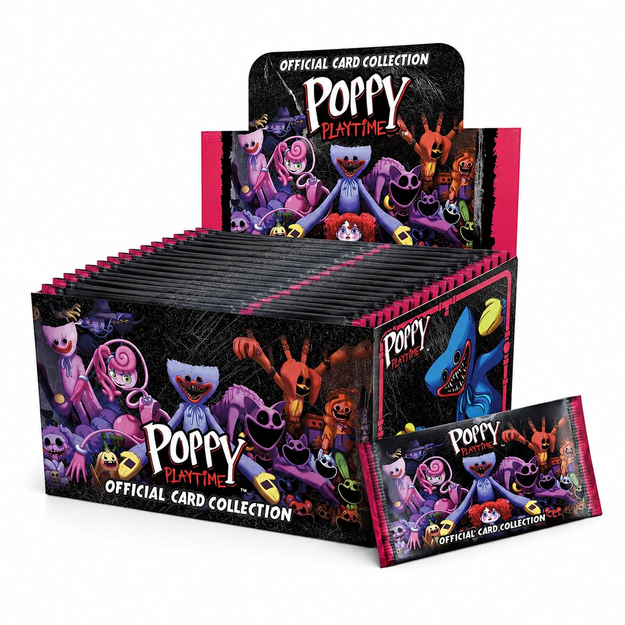 Poppy Playtime Official Card Collection Pack 24 Sobres | 5 Cartas por sobre | Cartas Coleccionables Oficiales para Niños y Fans