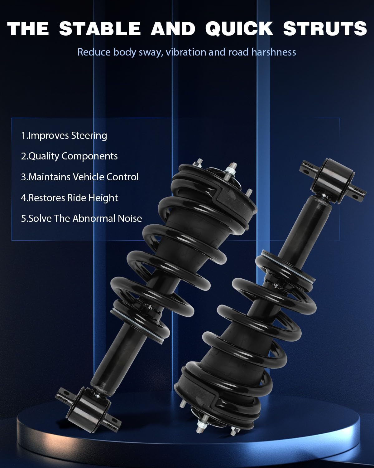 ECCPP Struts Complete Struts Spring for 2014-2018 for Chevrolet Silverado 1500 2019 for Chevrolet Silverado 1500 LD 2014-2018 for GMC Sierra 1500 Struts Shocks for 239112 Front Struts