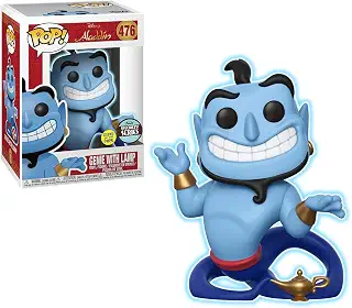Funko Genie w/ Lamp [Glow-in-Dark] (Specialty Series): Aladdin x POP! Disney Vinyl Figure & 1 POP! Compatible PET Plastic Graphical Protector Bundle [#476 / 35759 - B]