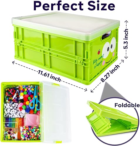 Vista 2 de FunzBo suministros de arte y manualidades para niños – Kit de suministros de arte para manualidades para niños de 4 5 6 7 8 9 – todo en uno D.I.Y.