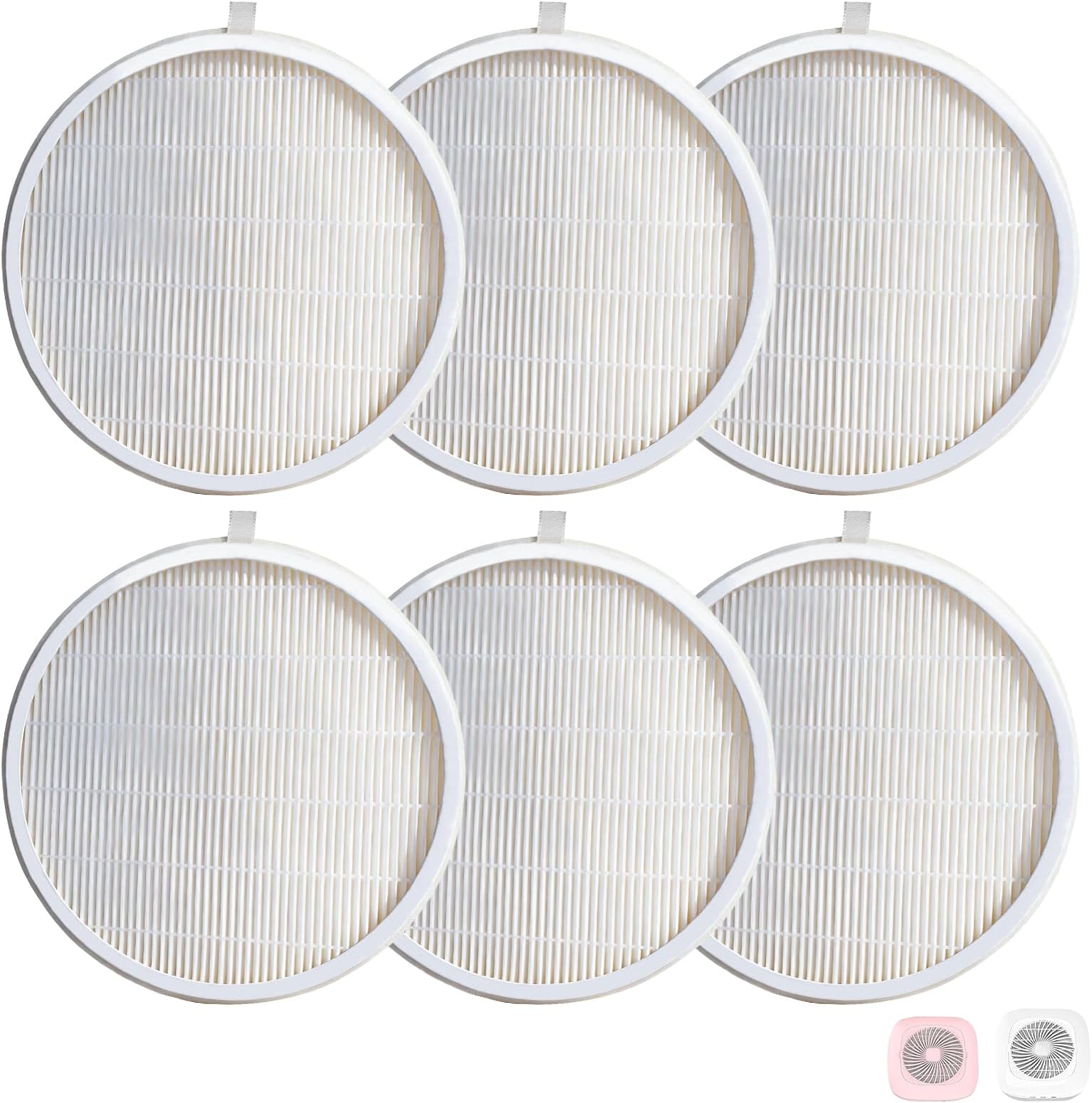 6 Pack Nail Dust Collector Replacement Filter Compatible with MelodySusie Nail Dust Collectors, Models HPro/SProR