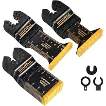 HIDOTOL 16 PCS Titanium Oscillating Saw Blades Universal Multitool Blades for Cutting Hard Material, Metal Nails, Wood, Plastic, Oscillating Tool Blades Kit fit